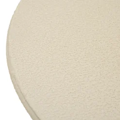 Tavolini Da Salotto > Dmora Tavolino da Salotto Forma Rotondo Colore Ripiano Bianco 46x54x46h cm, Sfumatura Colore Struttura Crema - Inle Bianco Crema