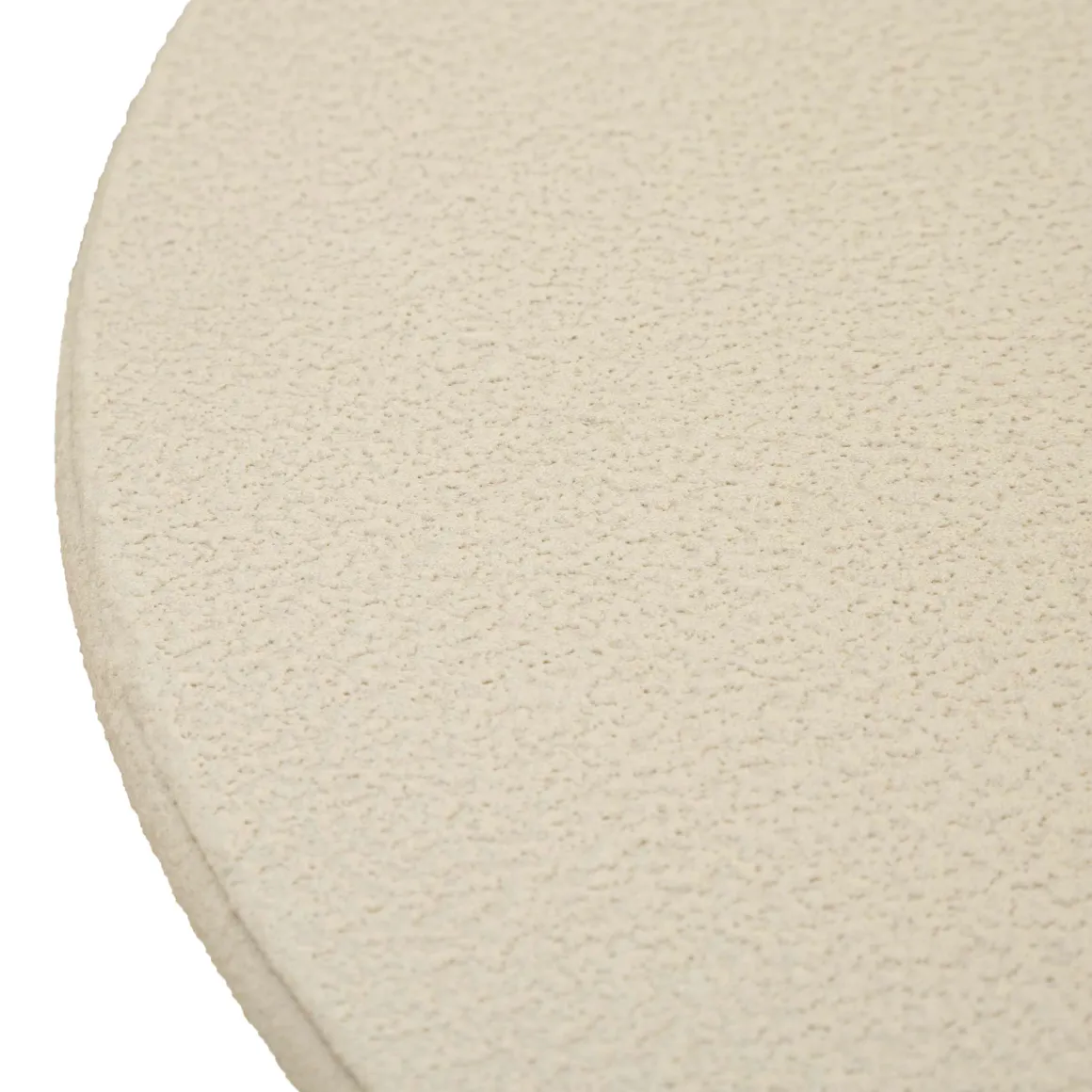 Tavolini Da Salotto > Dmora Tavolino da Salotto Forma Rotondo Colore Ripiano Bianco 46x54x46h cm, Sfumatura Colore Struttura Crema - Inle Bianco Crema