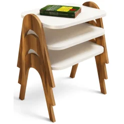 Tavolini Da Salotto > Dmora Tavolino da Salotto Bianco Crema Nero Adatto per Indoor/outdoor Effetto Pietra Forma Nuvola 62x48x100h cm, Colore Ripiano Bianco - Sefrou Nero, Bianco Crema