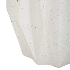 Tavolino da Salotto Bianco Crema Nero Adatto per Indoor/outdoor Effetto Pietra Forma Stella 46x60x46h cm, Colore Ripiano Bianco - Gala