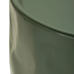 Tavolino da Salotto Bianco Crema Verde set da 2 Forma Rotondo 44x52x44h cm, Colore Ripiano Bianco - Ganomo