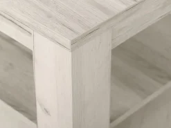 Tavolini Da Salotto > Dmora Tavolino da Salotto un Vano Forma Rettangolare 120x60x41.5h cm, Sfumatura Colore Ripiano Larice - Front Bianco Larice