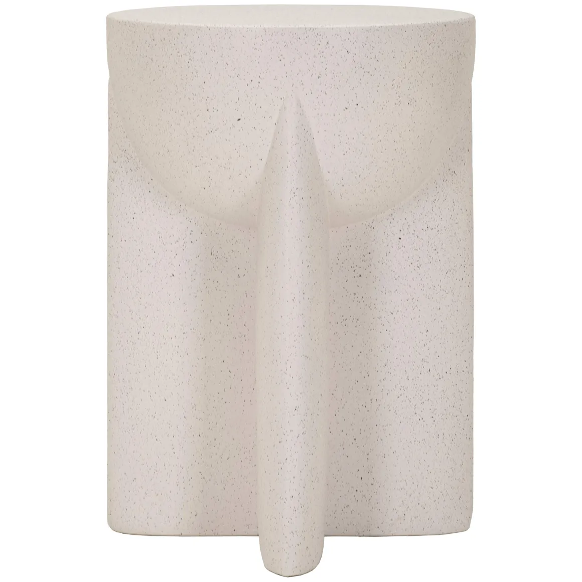 Tavolino da Salotto Bianco Marmo Adatto per Indoor/outdoor Forma Rotondo 41x56x41h cm, Colore Ripiano Bianco - Galeli