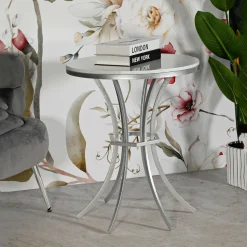 Tavolini Da Salotto > Dmora Tavolino da Salotto Forma Ovale Materiale Piano in Legno Nobilitato 100x60x35h cm, Colore Ripiano Bianco - Lozza Bianco Marmo