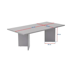 Tavolini Da Salotto > Dmora Tavolino da Salotto Forma Rettangolare Materiale Piano in Legno Nobilitato 120x45x30h cm, Colore Ripiano Bianco - Marmorito Bianco Marmo