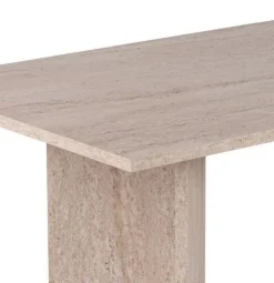 Tavolini Da Salotto > Dmora Tavolino da Salotto Forma Rettangolare Materiale Piano in Legno Nobilitato 120x45x30h cm, Colore Ripiano Bianco - Marmorito Bianco Marmo