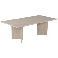Tavolini Da Salotto > Dmora Tavolino da Salotto Forma Rettangolare Materiale Piano in Legno Nobilitato 120x45x30h cm, Colore Ripiano Bianco - Marmorito Bianco Marmo