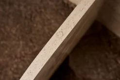 Tavolino da Salotto Bianco Marmo Forma Rotondo Materiale Piano in Vetro 75x75x35h cm, Colore Ripiano Trasparente - Cugnoli