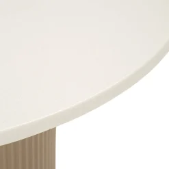 Tavolino da Salotto Bianco Marmo Grigio Tortora Forma Squadrata Colore Ripiano Bianco 48x46x39h cm, Materiale Struttura in Metallo - Ganiha