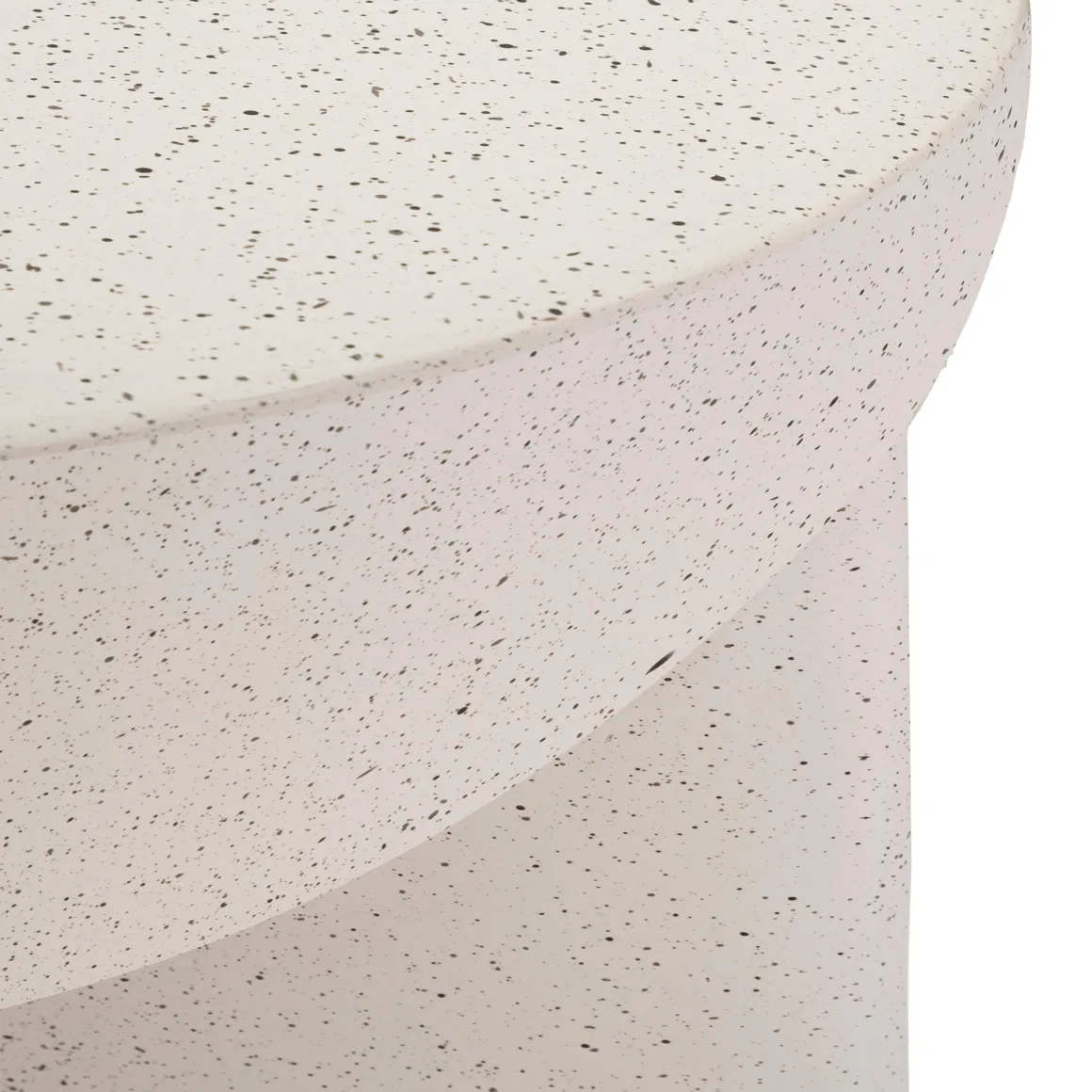 Tavolino da Salotto Bianco Marmo Nero Adatto per Indoor/outdoor Forma Rotondo 71x50x71h cm, Colore Ripiano Bianco - Cromwe