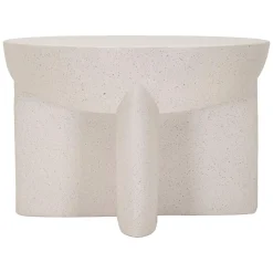 Tavolino da Salotto Bianco Marmo Nero Adatto per Indoor/outdoor Forma Rotondo 71x50x71h cm, Colore Ripiano Bianco - Cromwe