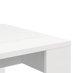 Tavolino da Salotto Bianco Opaco Forma Quadrato Colore Ripiano Bianco 67x67x43h cm, Sfumatura Colore Struttura Opaco - Magre
