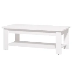 Tavolini Da Salotto > Dmora Tavolino da Salotto un Vano Forma Rettangolare 45x30x52h cm, Materiale Piano in Legno Nobilitato - Vocca Bianco