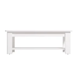 Tavolini Da Salotto > Dmora Tavolino da Salotto un Vano Forma Rettangolare 45x30x52h cm, Materiale Piano in Legno Nobilitato - Vocca Bianco