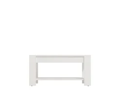 Tavolini Da Salotto > Dmora Tavolino da Salotto un Vano Piano Sollevabile 98x50x43h cm, Forma Rettangolare - Corallo Bianco