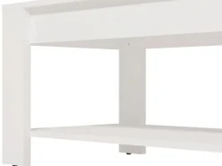 Tavolini Da Salotto > Dmora Tavolino da Salotto un Vano Piano Sollevabile 98x50x43h cm, Forma Rettangolare - Corallo Bianco