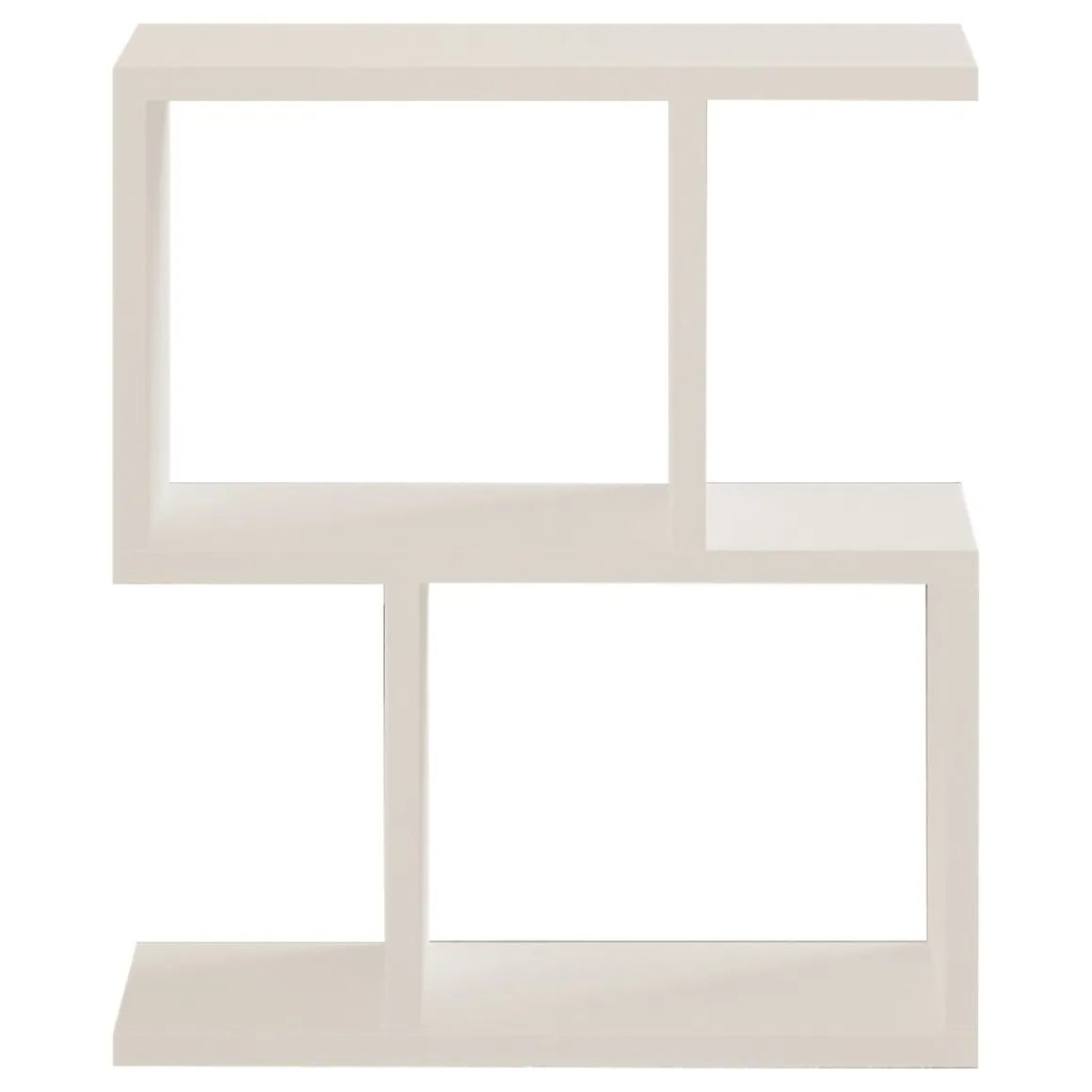 Tavolino da Salotto Bianco 2 Vani Forma Rettangolare 45x17x51h cm, Materiale Piano in Legno Nobilitato - Ceprano