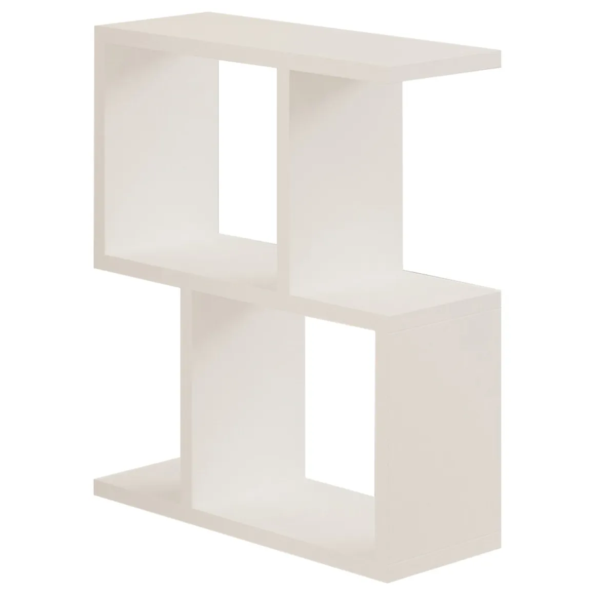 Tavolino da Salotto Bianco 2 Vani Forma Rettangolare 45x17x51h cm, Materiale Piano in Legno Nobilitato - Ceprano