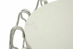Tavolino da salotto circolare argento 47x47x61h cm - Castelli