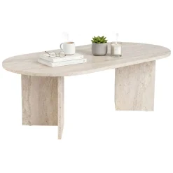 Tavolino da salotto Elain, 119x60 h40 cm, Beige