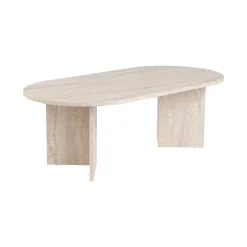 Tavolini Da Salotto > Dmora Tavolino da salotto Elain, 119x60 h40 cm, Bianco