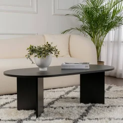 Tavolini Da Salotto > Dmora Tavolino da salotto Elain, 119x60 h40 cm, Noce Marrone Noce