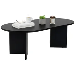 Tavolini Da Salotto > Dmora Tavolino da salotto Elain, 119x60 h40 cm, Noce Marrone Noce