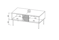 Tavolino da salotto Gadoni, 100x55 h43 cm, Noce