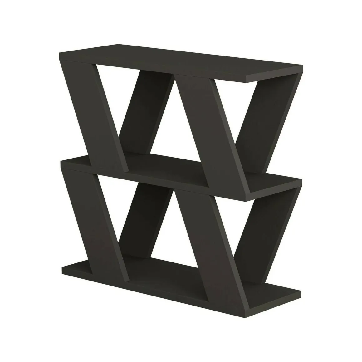 Tavolino da salotto geometrico antracite 60x22x57h cm - Beniamina