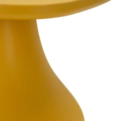 Tavolino da Salotto Giallo Adatto per Indoor/outdoor Angoli Arrotondati Forma Rettangolare 48x48x50h cm, Colore Ripiano Giallo - Midelt