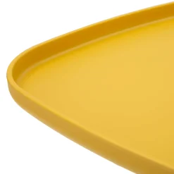 Tavolino da Salotto Giallo Adatto per Indoor/outdoor Angoli Arrotondati Forma Rettangolare 48x48x50h cm, Colore Ripiano Giallo - Midelt