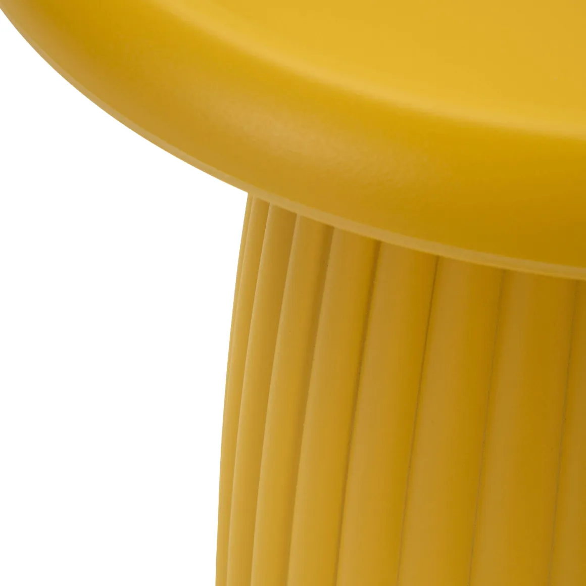 Tavolino da Salotto Giallo Senape Adatto per Indoor/outdoor Forma Rotondo 52x45x52h cm, Colore Ripiano Giallo - Dasifa