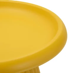 Tavolino da Salotto Giallo Senape Adatto per Indoor/outdoor Forma Rotondo 52x45x52h cm, Colore Ripiano Giallo - Dasifa