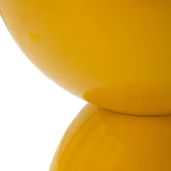 Tavolino da Salotto Giallo Senape Forma Rotondo Colore Ripiano Giallo 33x50x33h cm, Sfumatura Colore Struttura Senape - Gorkha