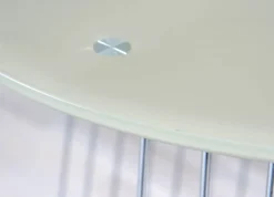 Tavolino da Salotto Grigio Forma Circolare Materiale Piano in Metallo 50x50x50h cm, Colore Ripiano Grigio - Cavalese