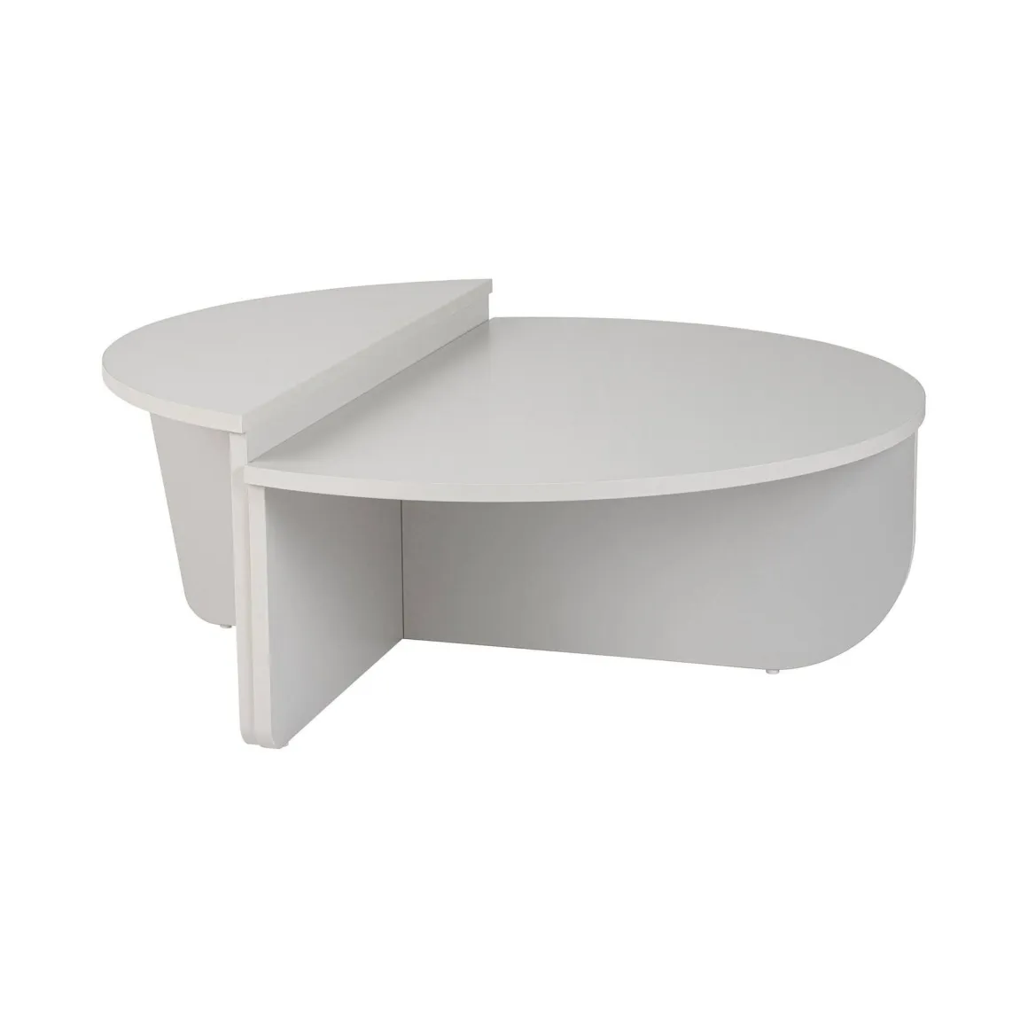 Tavolino da Salotto Grigio Peso Massimo Supportato 15 kg Forma Ovale 90x60x35h cm, Materiale Piano in Legno Nobilitato - Mansue