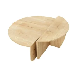 Tavolino da salotto irregolare rovere 90x90x35h cm - Azim