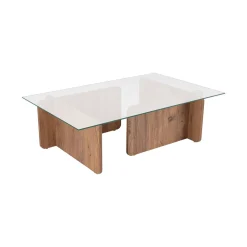 Tavolini Da Salotto > Dmora Tavolino da salotto Kallias, 105x65 h30 cm, Pino Marrone Pino