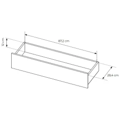 Tavolini Da Salotto > Dmora Tavolino da Salotto Marrone Chiaro Marrone Rovere un Cassetto un Vano 96x40x43h cm, Forma Rettangolare - Karisasa Marrone Rovere, Marrone Chiaro