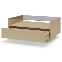 Tavolini Da Salotto > Dmora Tavolino da Salotto Marrone Chiaro Marrone Rovere un Cassetto un Vano 96x40x43h cm, Forma Rettangolare - Karisasa Marrone Rovere, Marrone Chiaro