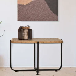 Tavolini Da Salotto > Dmora Tavolino da Salotto Marrone Nero con Ruote Forma Rotondo 57x65x71h cm, Colore Ripiano Trasparente - TamDao Nero, Marrone