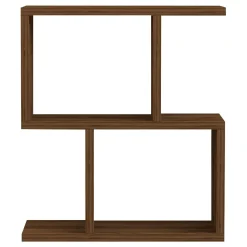 Tavolino da Salotto Marrone Noce 2 Vani Forma Rettangolare 45x17x51h cm, Sfumatura Colore Ripiano Noce - Flero