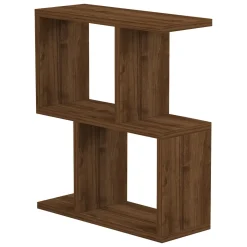 Tavolino da Salotto Marrone Noce 2 Vani Forma Rettangolare 45x17x51h cm, Sfumatura Colore Ripiano Noce - Flero