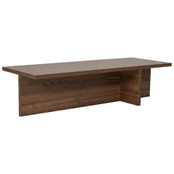 Tavolino da Salotto Marrone Noce Forma Rettangolare Materiale Piano in Legno Nobilitato 120x45x30h cm, Colore Ripiano Marrone - Marmorito