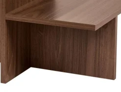 Tavolini Da Salotto|Salotto > Dmora Tavolino da Salotto Forma Rettangolare Materiale Piano in Vetro 105x65x35h cm, Colore Ripiano Trasparente - Visconti Marrone Noce
