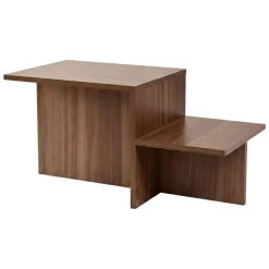 Tavolini Da Salotto|Salotto > Dmora Tavolino da Salotto Forma Rettangolare Materiale Piano in Vetro 105x65x35h cm, Colore Ripiano Trasparente - Visconti Marrone Noce