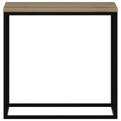 Tavolino da Salotto Marrone Noce Nero Forma Quadrato Materiale Piano in Legno Nobilitato 52x50x50h cm, Sfumatura Colore Struttura Noce - Tricase