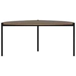 Tavolino da Salotto Marrone Noce Nero Forma Triangolare Materiale Piano in Legno Nobilitato 90x89x40h cm, Sfumatura Colore Struttura Noce - Atesino