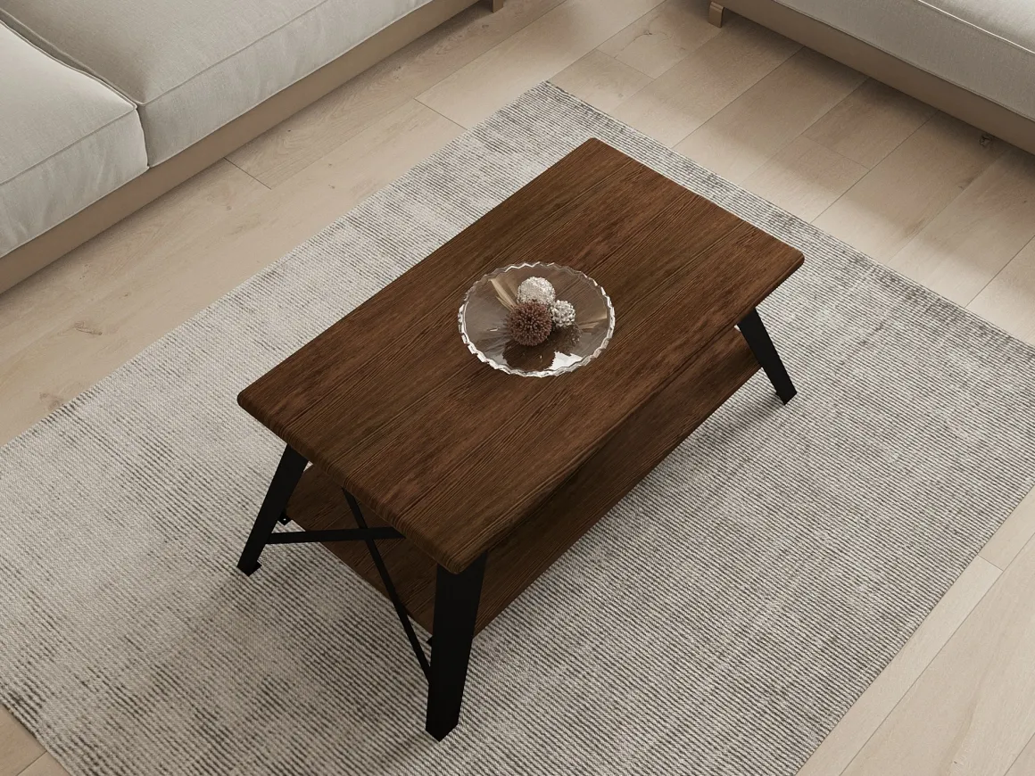 Tavolini Da Salotto > Dmora Tavolino da Salotto Marrone Noce Nero set 3 Pezzi Forma Rettangolare 35x60x45h cm, Colore Ripiano Marrone - Cetara Nero, Marrone Noce