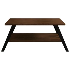 Tavolini Da Salotto > Dmora Tavolino da Salotto Marrone Noce Nero set 3 Pezzi Forma Rettangolare 35x60x45h cm, Colore Ripiano Marrone - Cetara Nero, Marrone Noce